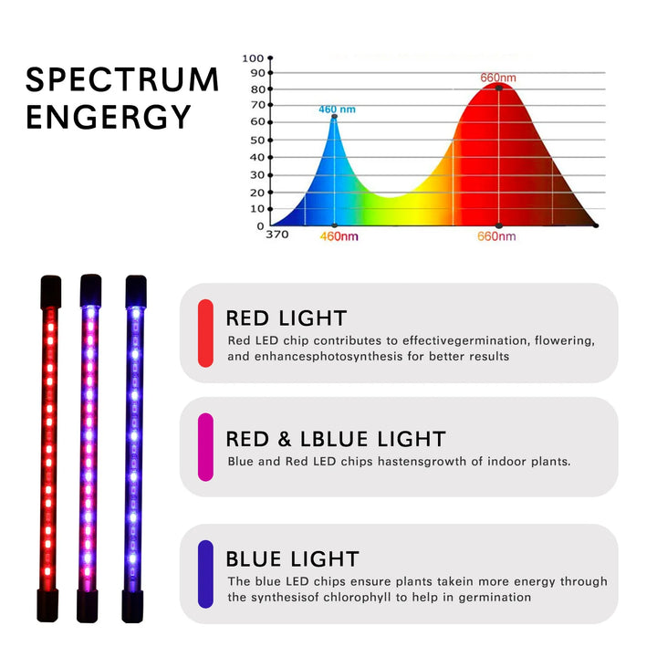 LED Grow Light for Indoor Plants – Full Spectrum Plant Grow Lamp, Dimmable USB Grow Lights with Timer