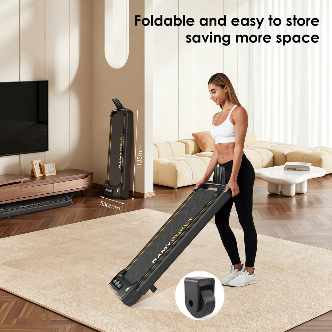 Foldable under desk walking pad treadmill 2.5HP
