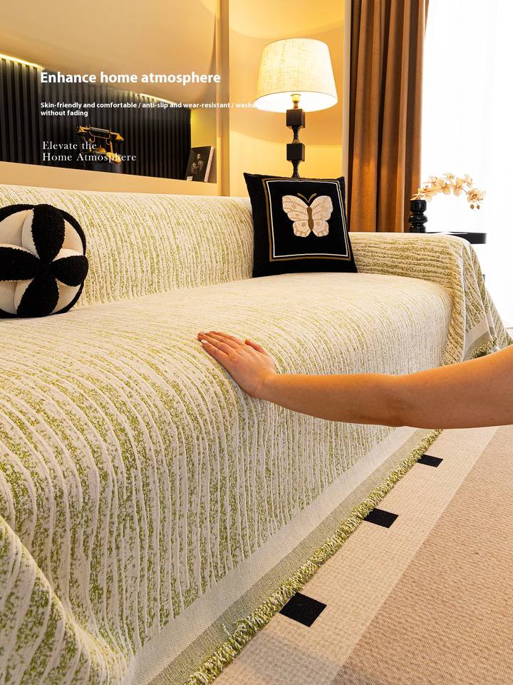 Cat-scratch resistant sofa cover on a lounge