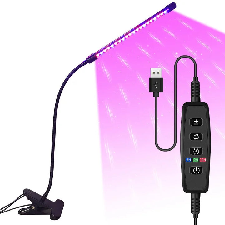 LED Grow Light for Indoor Plants – Full Spectrum Plant Grow Lamp, Dimmable USB Grow Lights with Timer