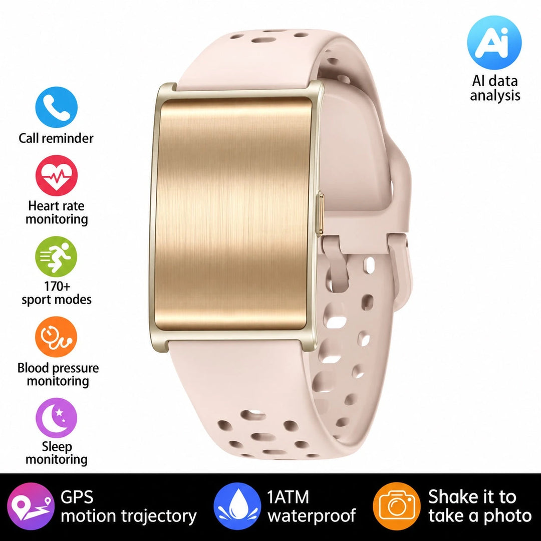 Pink LIGE fitness band with silicone strap