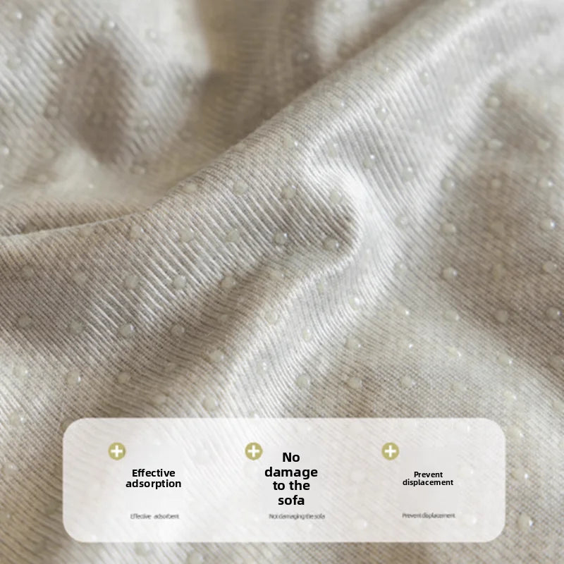 Pet-friendly plush sofa cover in a living room