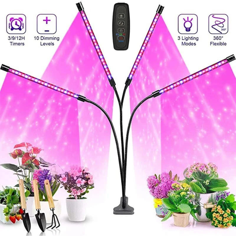 LED Grow Light for Indoor Plants – Full Spectrum Plant Grow Lamp, Dimmable USB Grow Lights with Timer