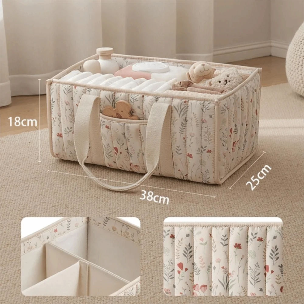 Nursery and car storage organiser in use