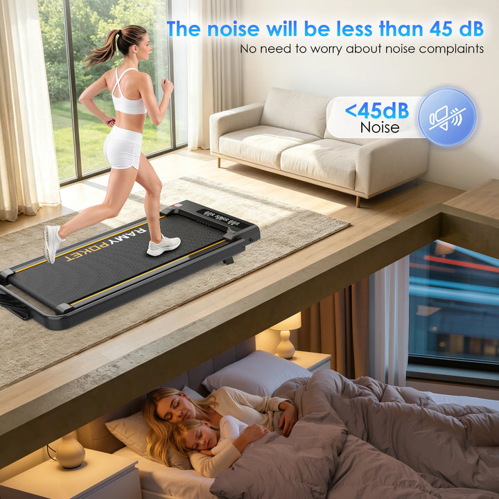 Walking pad with remote control and incline