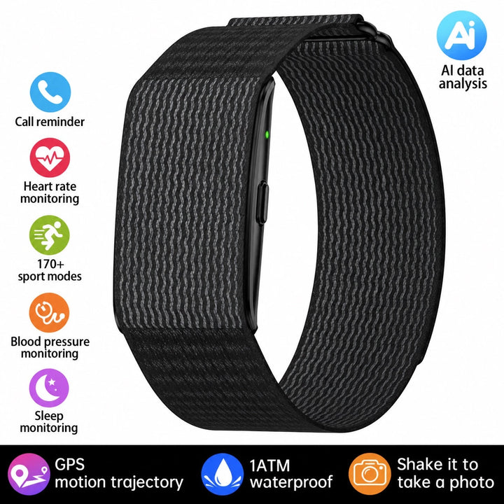 Black LIGE fitness band with nylon strap