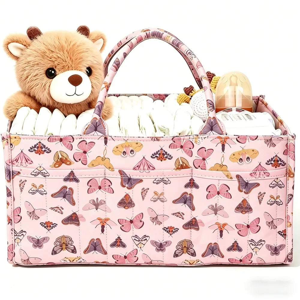 Blush Blossom nappy caddy
