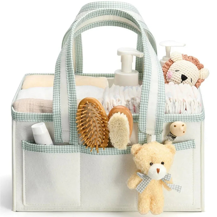 Ivory Felt nappy caddy