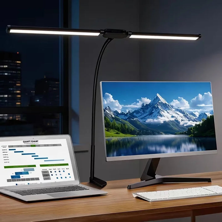 USB LED Desk Lamp with Clamp – Dimmable, Flexible Gooseneck