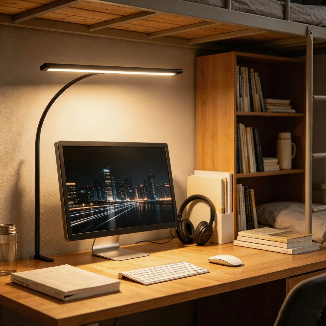 USB LED Desk Lamp with Clamp – Dimmable, Flexible Gooseneck