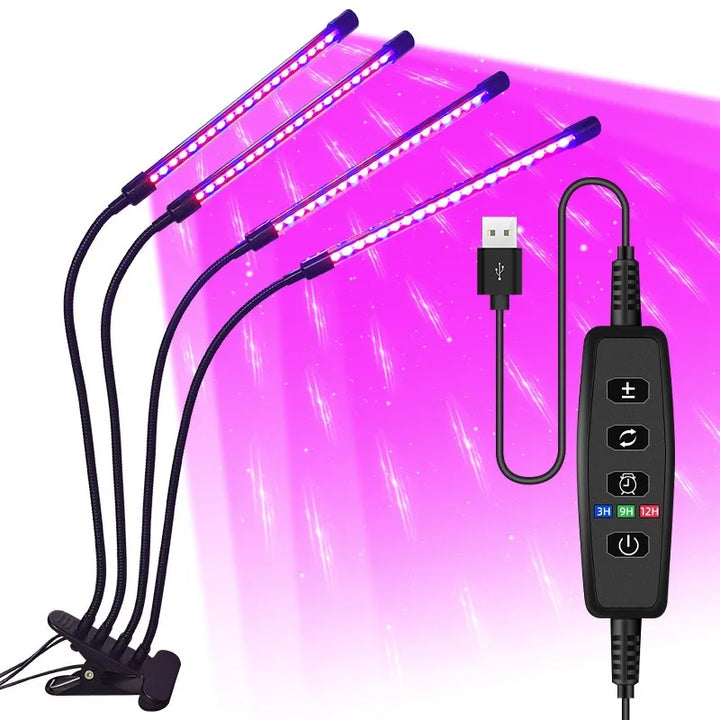 LED Grow Light for Indoor Plants – Full Spectrum Plant Grow Lamp, Dimmable USB Grow Lights with Timer