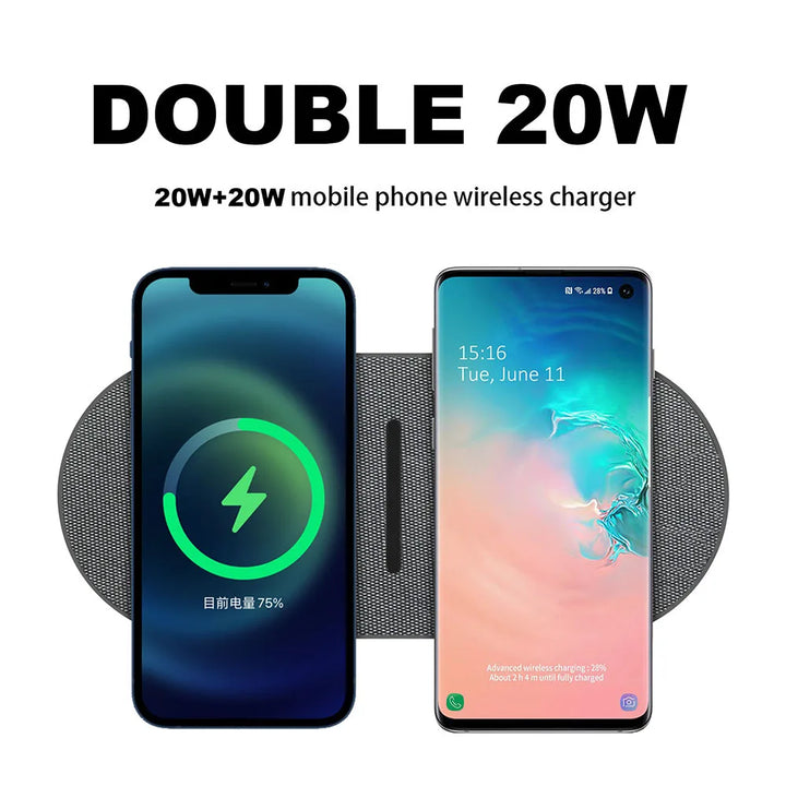 Wireless charging station with Type-C cable