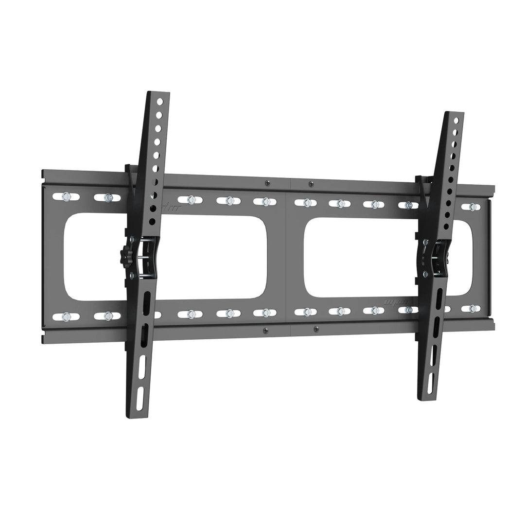 Ultra-slim tilting TV wall mount bracket holding a large TV