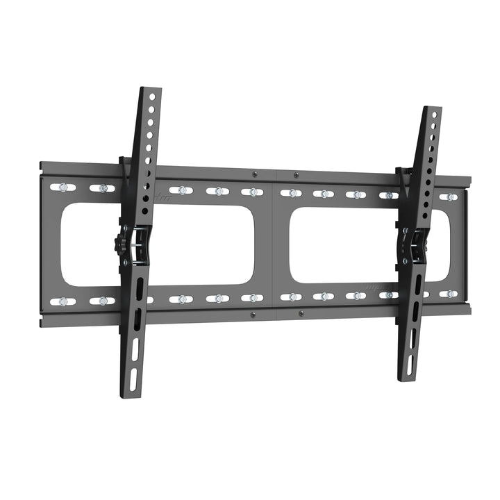 Ultra-slim tilting TV wall mount bracket holding a large TV