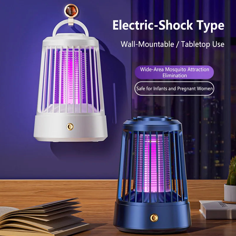 Cordless bug zapper for indoor and outdoor use