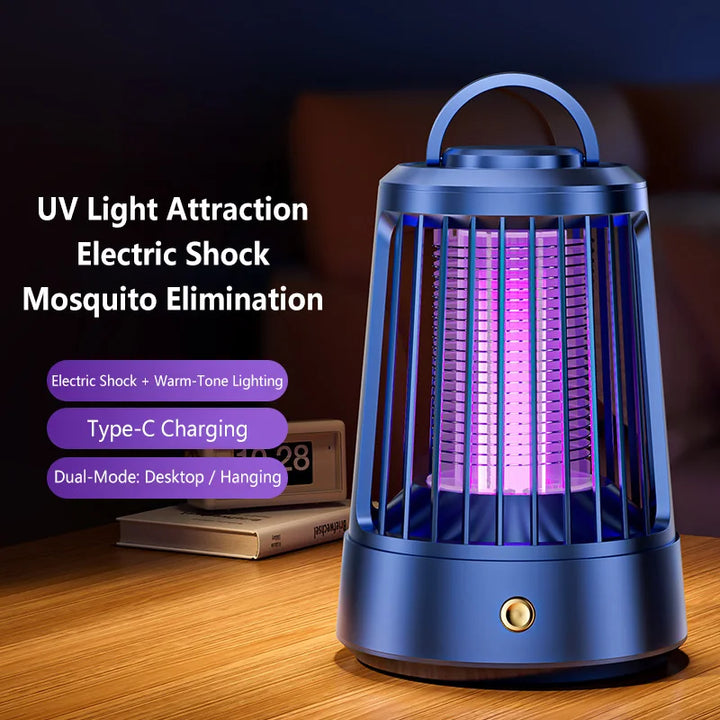 Portable insect trap bug zapper with carry handle
