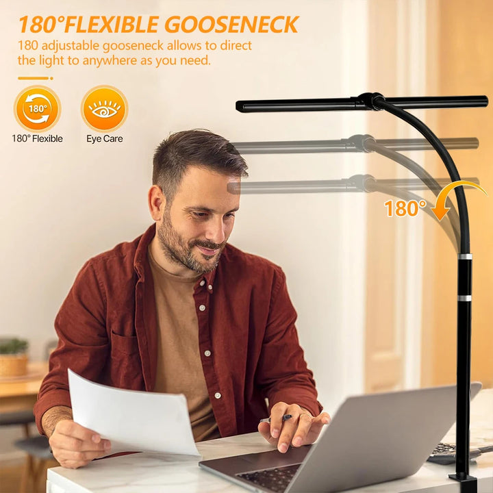 10W USB LED Desk Lamp with Clamp, Touch Control &amp; 5 Light Colors