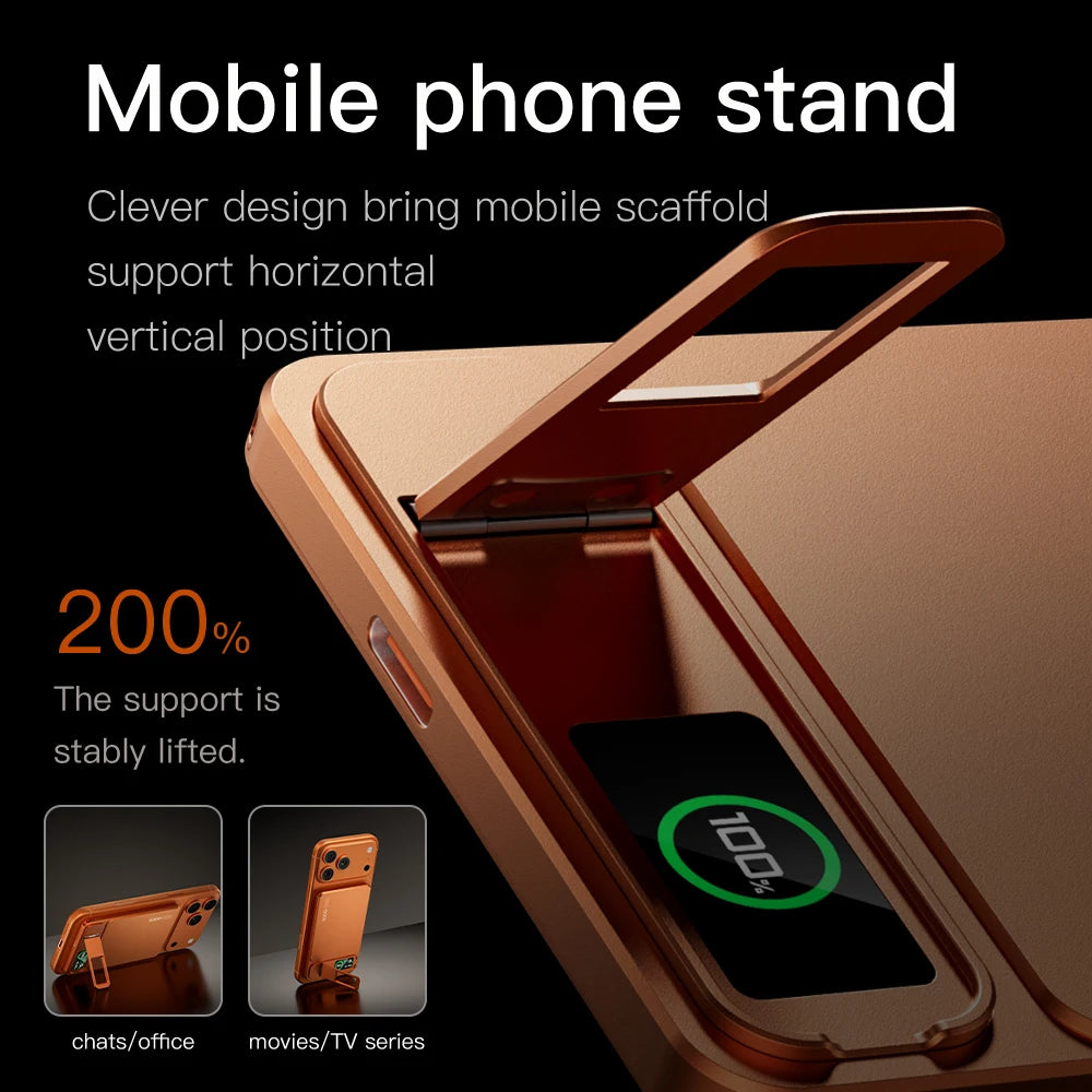 Magnetic Wireless Power Bank with USB-C Cable and Digital Display