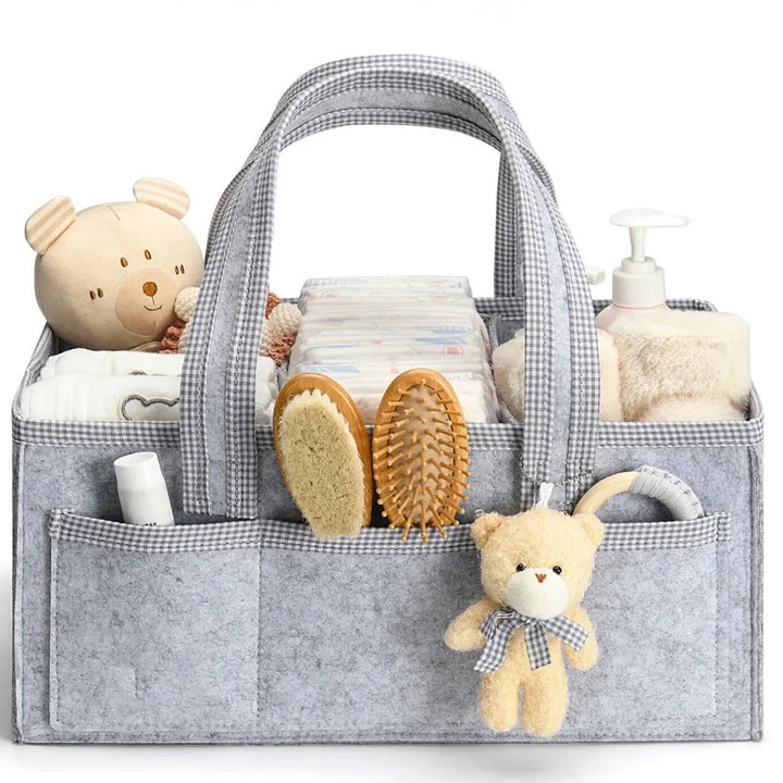 Grey Felt nappy caddy