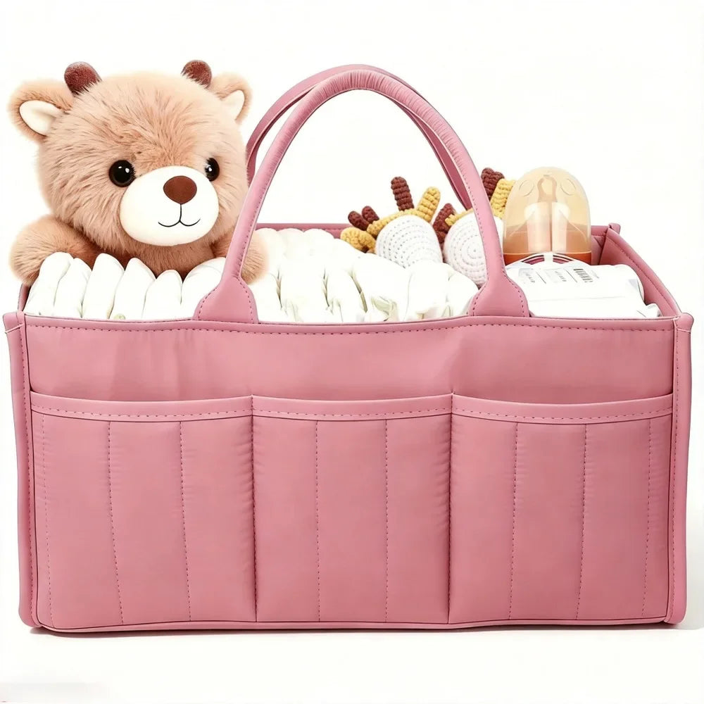 Dusty Rose nappy caddy