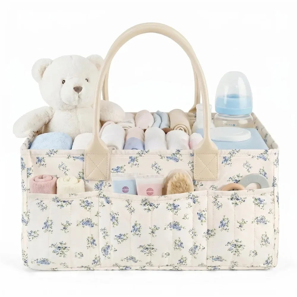 Ivory Woven nappy caddy