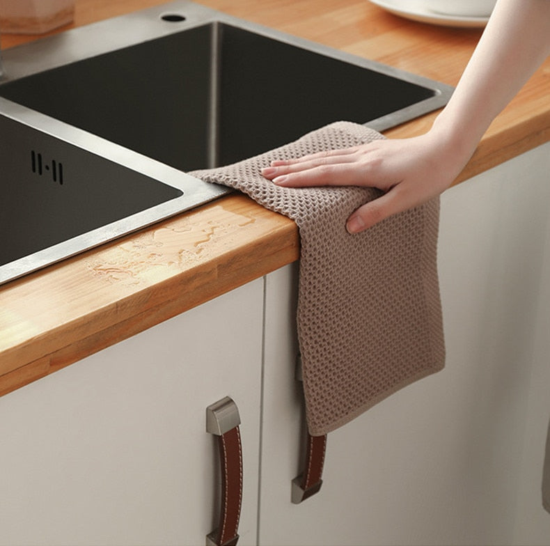 HoneyNest – Luxe 6-Pack Honingraat Handdoeken voor Stijlvolle Functionaliteit