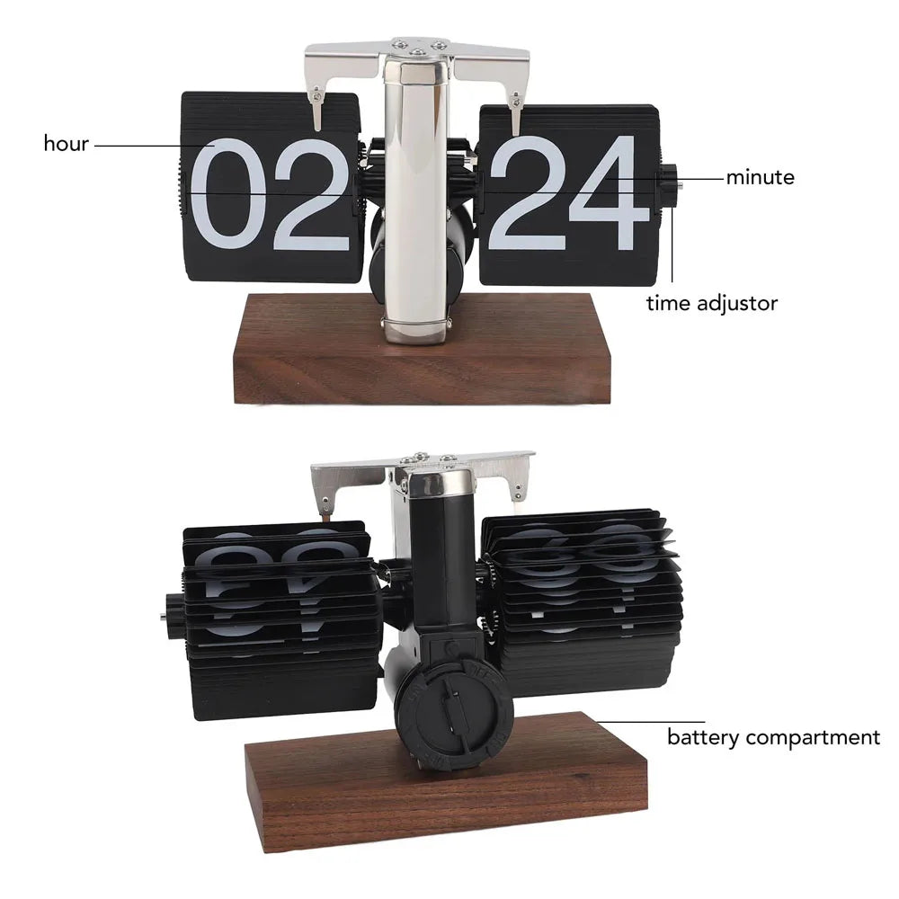 Auto flip desk clock detail