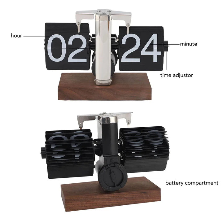 Auto flip desk clock detail