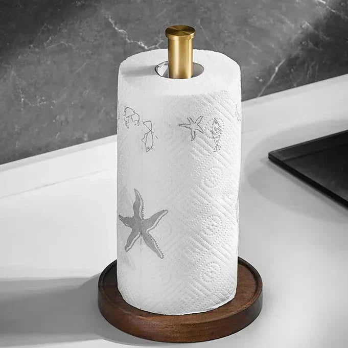 Walden Luxe Keukenrolhouder – Handgemaakt Walnootdesign voor een Stijlvolle Keuken