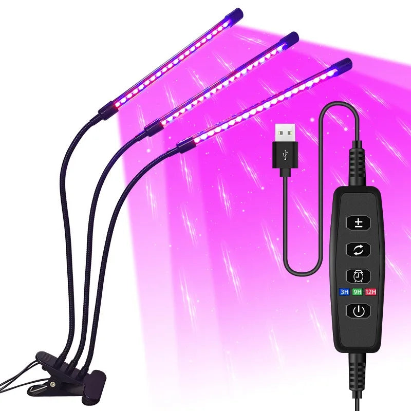 LED Grow Light for Indoor Plants – Full Spectrum Plant Grow Lamp, Dimmable USB Grow Lights with Timer