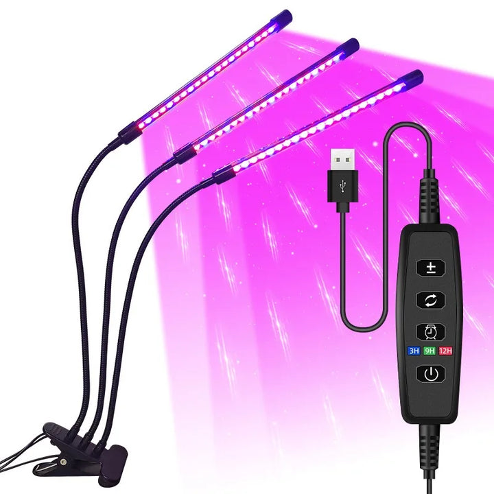 LED Grow Light for Indoor Plants – Full Spectrum Plant Grow Lamp, Dimmable USB Grow Lights with Timer