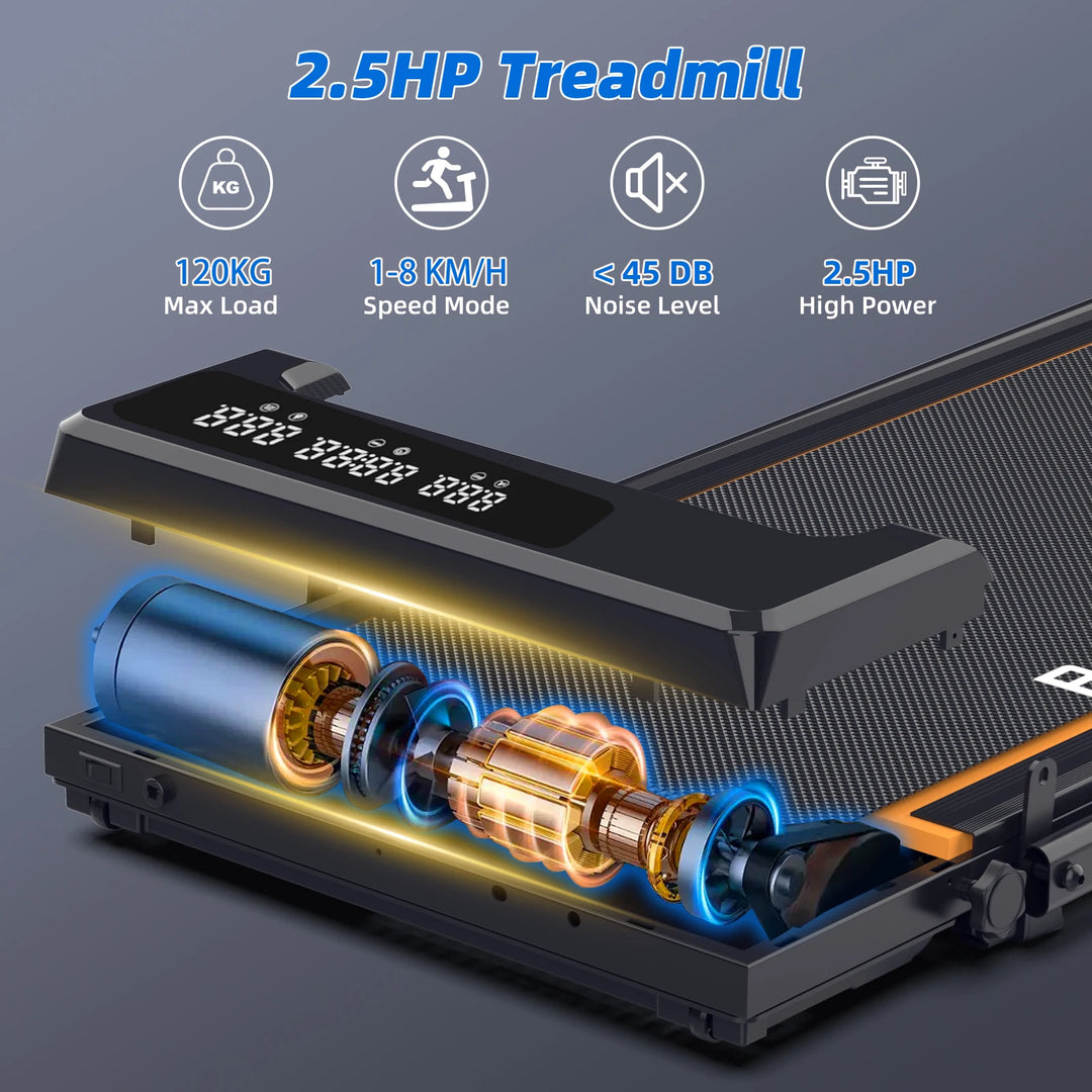 Walking pad with 9% incline and LED display