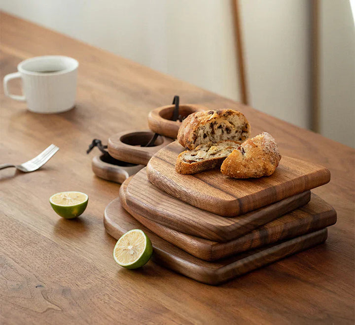NutriCraft – Luxe Walnoot Snijplank met Dubbelzijdige Functionaliteit voor Keuken en Presentatie