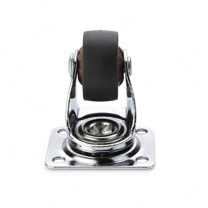 Soft Rubber Swivel Caster Wheels with Mounting Plate Set of 4