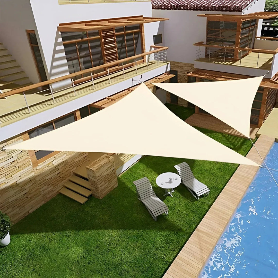 Sonnensegel | Dreieckige Schattenfläche für Terrasse | UV Schutz und wasserabweisend | AeriCover