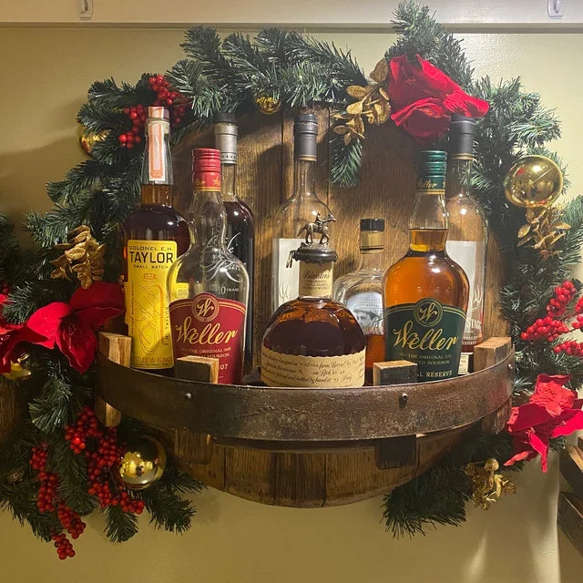WoodLuxe – Robuust Houten Drankendisplay voor Stijlvolle Presentatie
