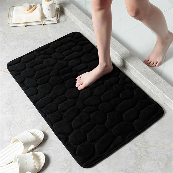 Cobblestone Bath Mat Black